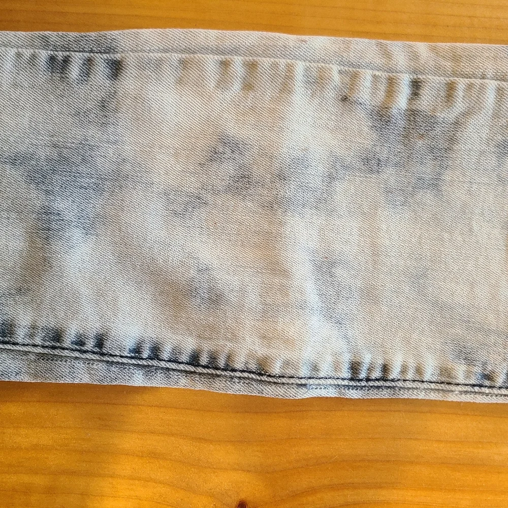 ACID WASH boot cut RIPPED jeans - Picture 9 of 9